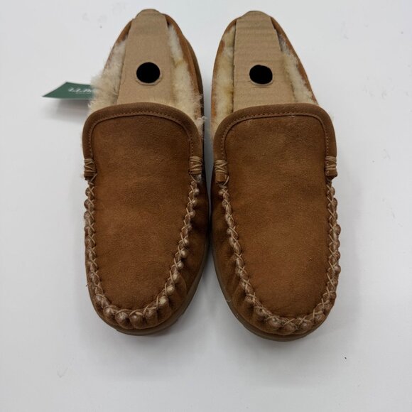 L.L. Bean Womens Wicked Good Venetian Slippers 8M Brown Suede & Shearling Indoor - Picture 2 of 10